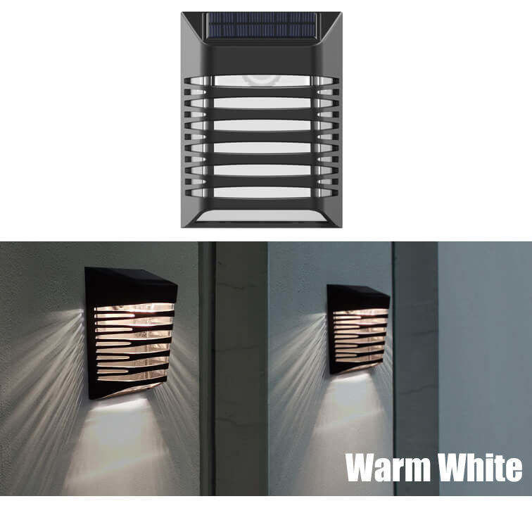 120° Ángulo de la viga ABS más reciente resistente al agua exterior Led escalera escalera cubierta jardín pared solar cerco post luces