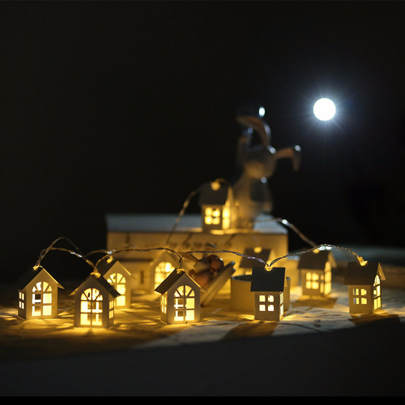 3500K Casa Blanca cálida en forma de cuerdas de hadas Luces 1.5M 10L para Navidad Indoor Outdoor