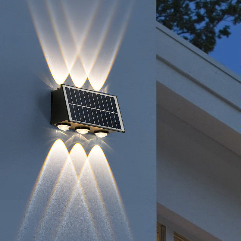 Luz solar de pared moderna para la decoración de jardines impermeable para el hogar Luz nocturna LED exterior