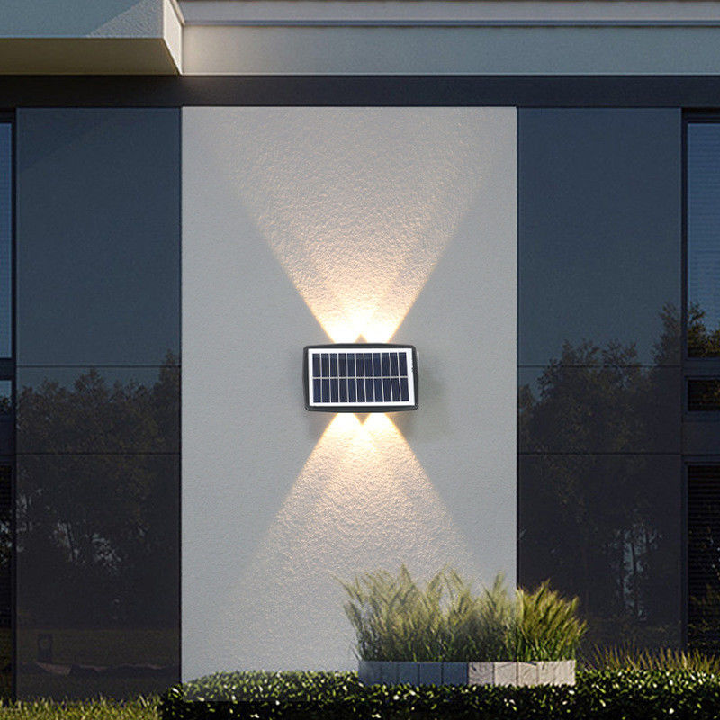 Luz solar de pared moderna para la decoración de jardines impermeable para el hogar Luz nocturna LED exterior