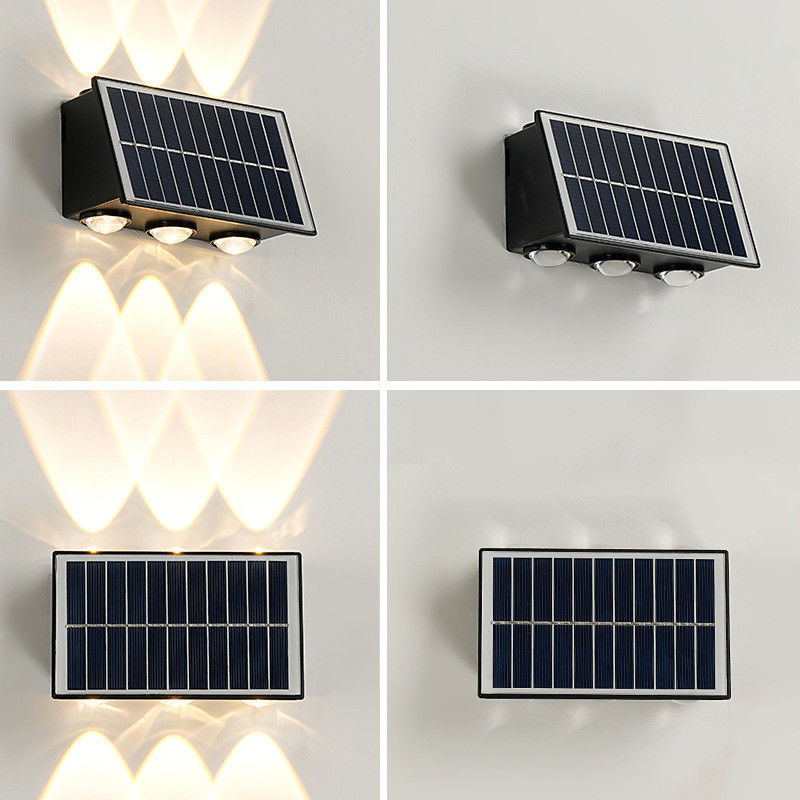 Luz solar de pared moderna para la decoración de jardines impermeable para el hogar Luz nocturna LED exterior