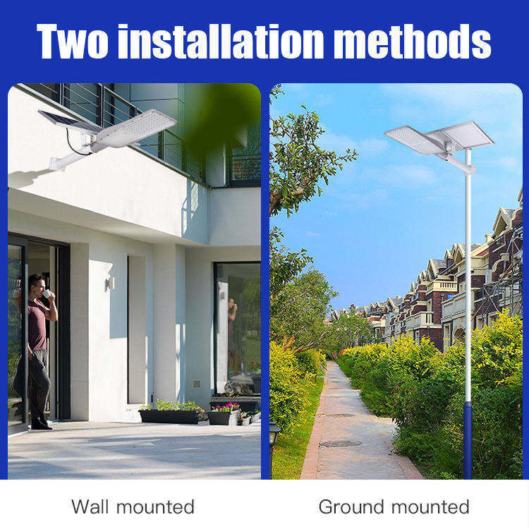 120° Ángulo del haz Sistema de iluminación solar exterior comercial 10w 20w 30w 40w 50w 100w