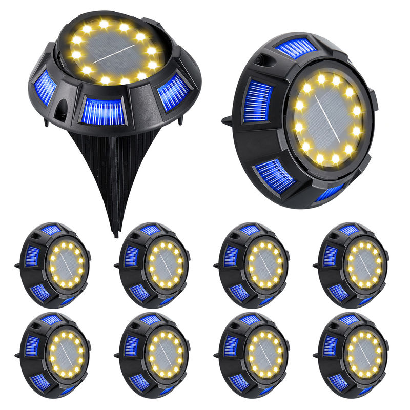 Luz solar subterránea de 3 V de voltaje de entrada para decoración de jardines en ABS/aluminio