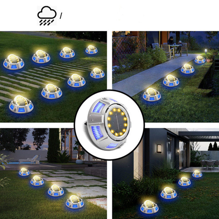 Luz solar subterránea de 3 V de voltaje de entrada para decoración de jardines en ABS/aluminio
