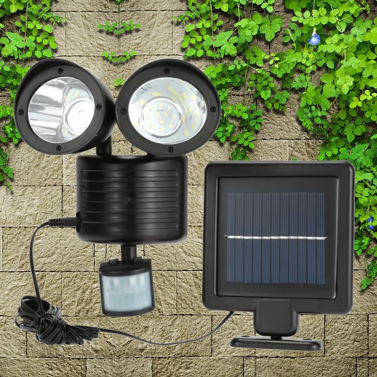 50000 horas de vida útil 22LED sensor del cuerpo humano luz de seguridad solar para el camino exterior