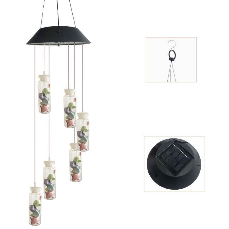 Lámpara de luz solar de viento solar de LED multicolor inteligente para iluminación de jardines al aire libre 50000 horas