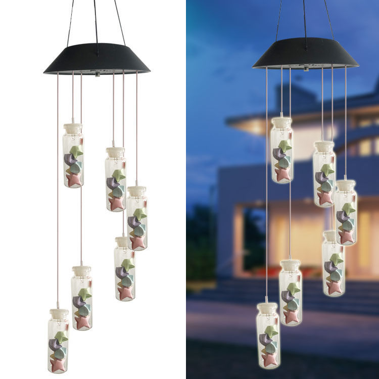 Lámpara de luz solar de viento solar de LED multicolor inteligente para iluminación de jardines al aire libre 50000 horas