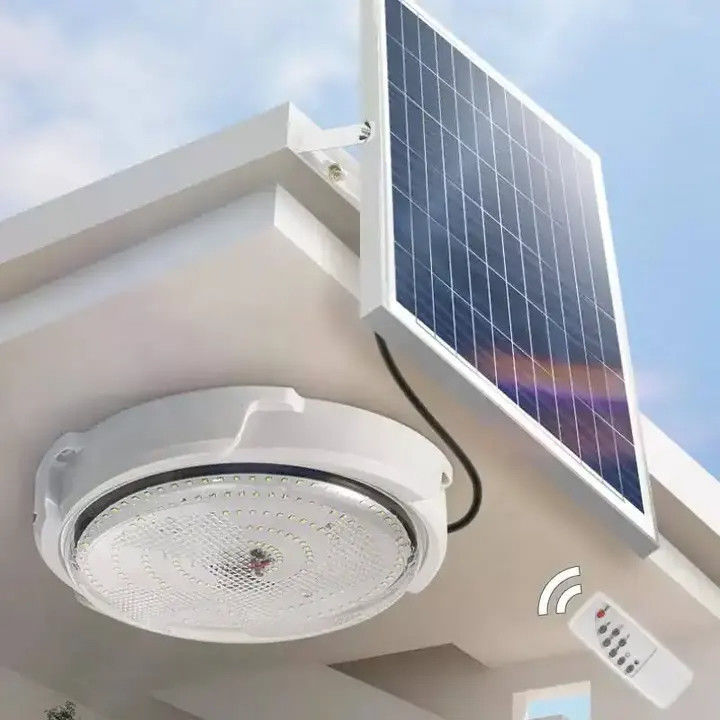 20-300w Luz de techo LED solar inteligente con panel solar para interiores y exteriores