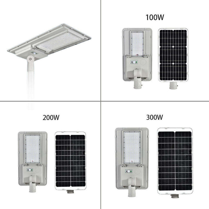 Luz solar resistente al agua para exteriores 100W 200W 300W integrada en una sola luz de calle LED