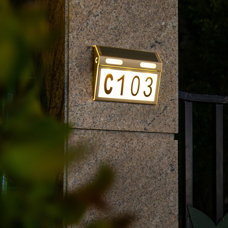40lm Flujo luminoso solar LED luz de jardín para el hogar puerta de garaje placa de pared de iluminación