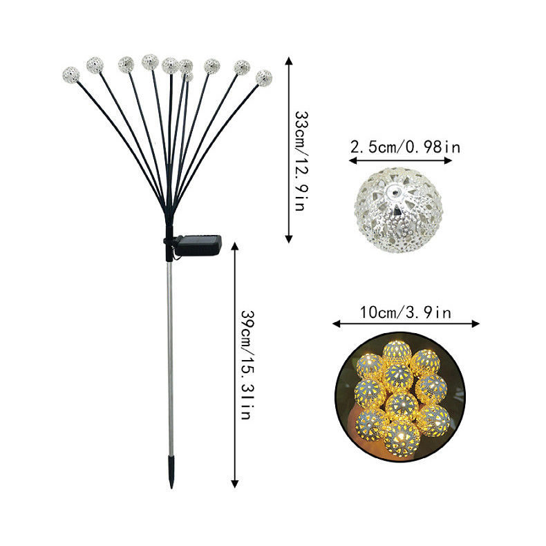 Lámpara de luciérnagas solares para jardín