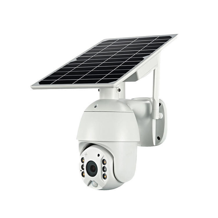 Modo de suministro de red WiFi / 4G Luz solar de inundación con cámara de CCTV para iluminación exterior