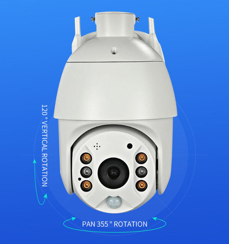 Modo de suministro de red WiFi / 4G Luz solar de inundación con cámara de CCTV para iluminación exterior