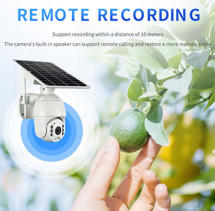 Modo de suministro de red WiFi / 4G Luz solar de inundación con cámara de CCTV para iluminación exterior