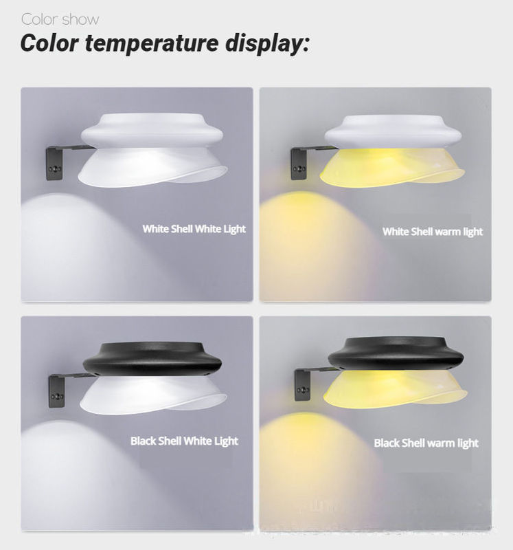 Lámpara de cerco solar LED a prueba de agua 100lm/w ABS PC luz de jardín para patio