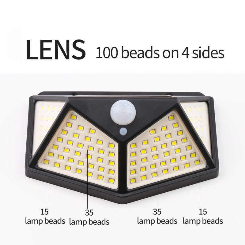 Lámpara de jardín solar sensor de luz de pared LED luz de inundación con 65lm/w eficiencia luminosa