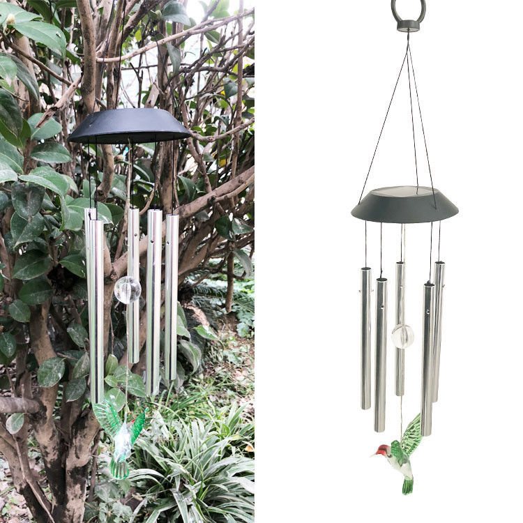 Traiga belleza y luz a su jardín con luz solar LED que cambia de color campanas de viento