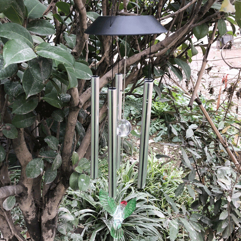 Traiga belleza y luz a su jardín con luz solar LED que cambia de color campanas de viento