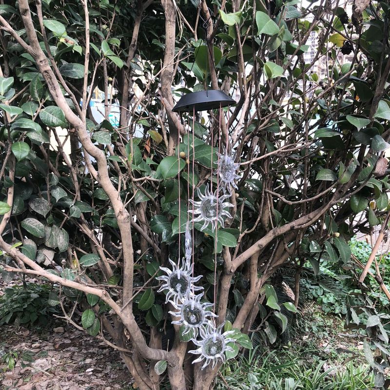 Lámpara de exterior de cambio de color LED con energía solar para el material ABS del jardín