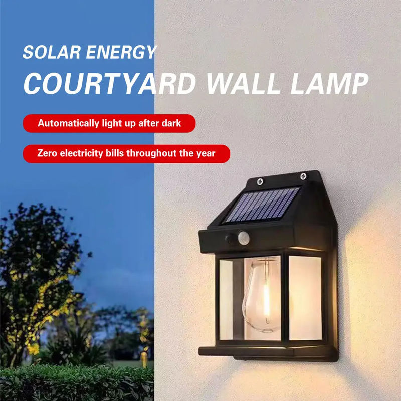 Panel solar luz exterior lámpara solar con sensor de movimiento paredes de iluminación Ip65 impermeable