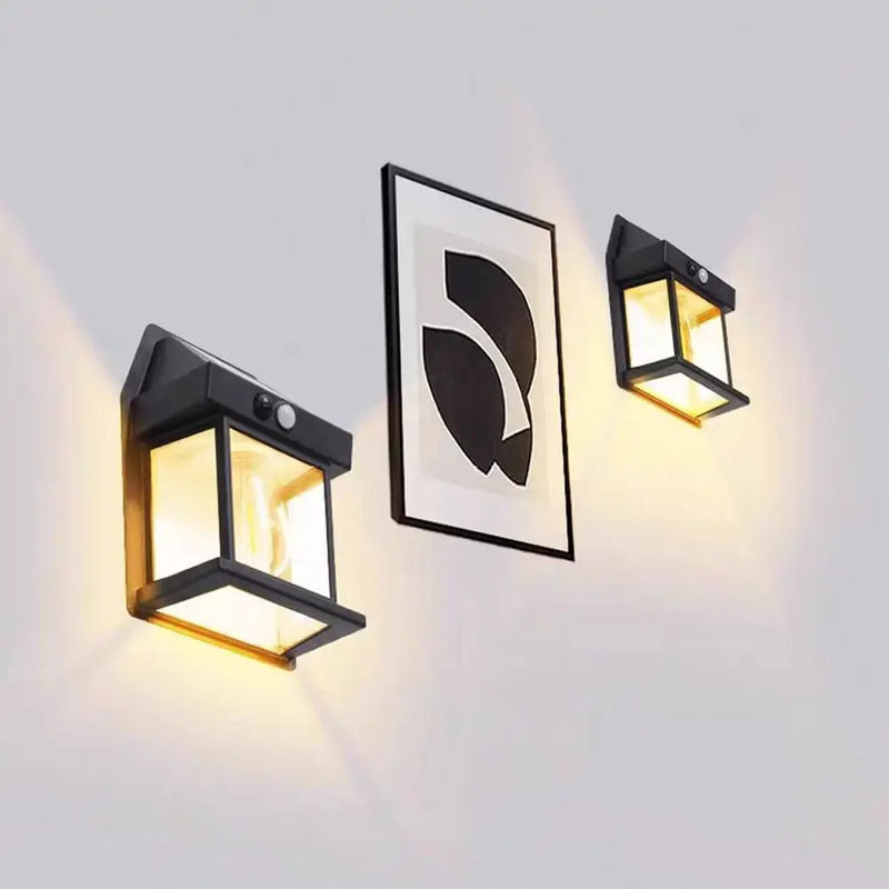Panel solar luz exterior lámpara solar con sensor de movimiento paredes de iluminación Ip65 impermeable