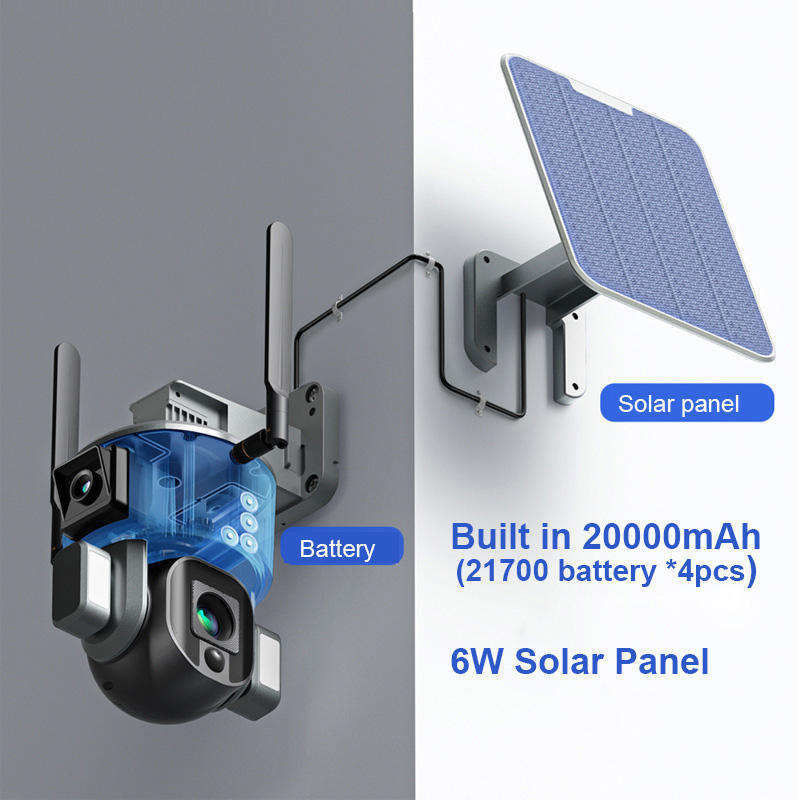 10x Zoom 4.0MP Wifi Cúpula CCTV Red Ipsy Batería solar de respaldo cámara de vigilancia 4g