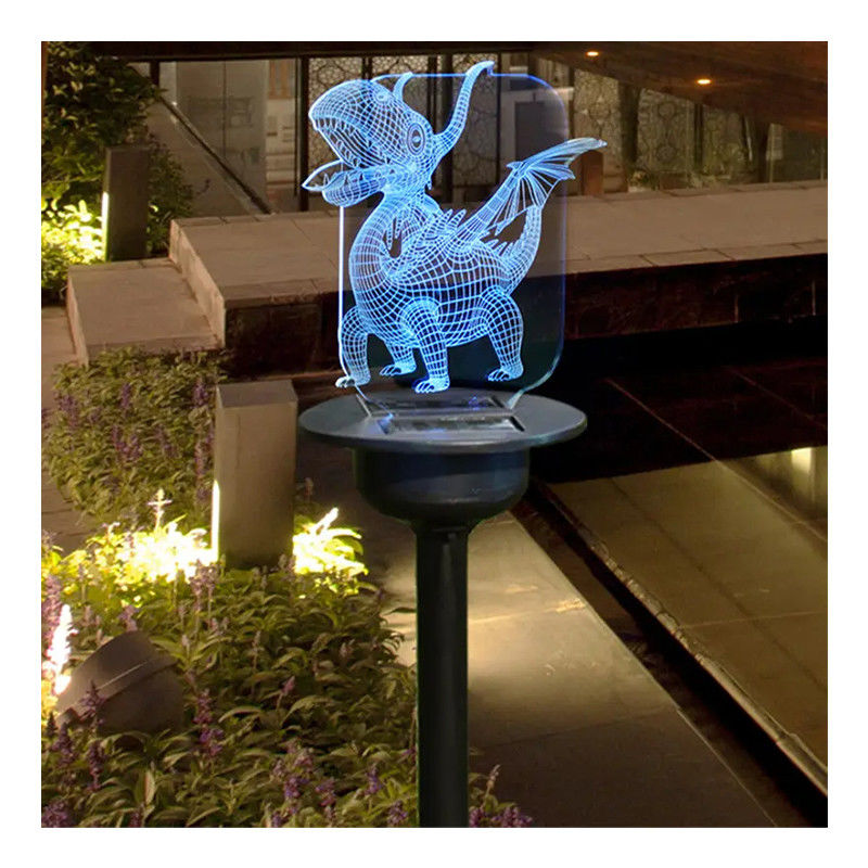 Lámpara de césped acrílica solar de 90lm para inserción en el suelo del patio con diseño impermeable IP65