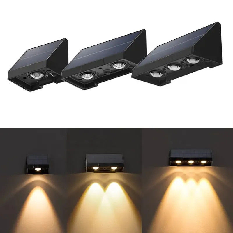 IP54 impermeable exterior decorativo LED luz solar de pared para el balcón escalera Patio Spot Light