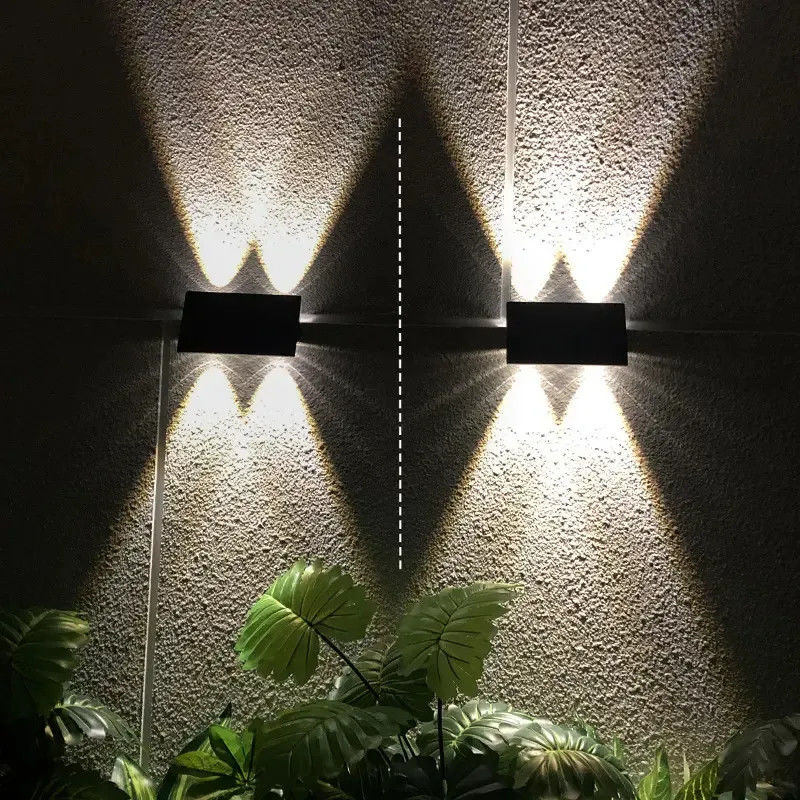 IP54 impermeable exterior decorativo LED luz solar de pared para el balcón escalera Patio Spot Light