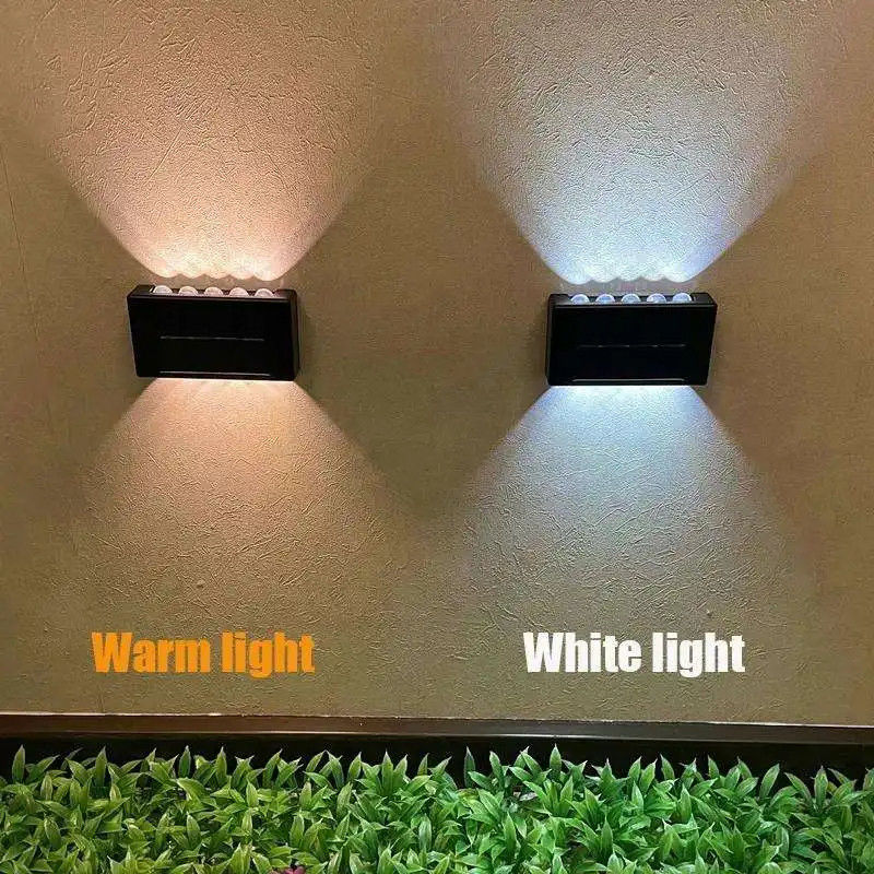 4 LED 6 LED resistente al agua luz solar para jardín luminoso