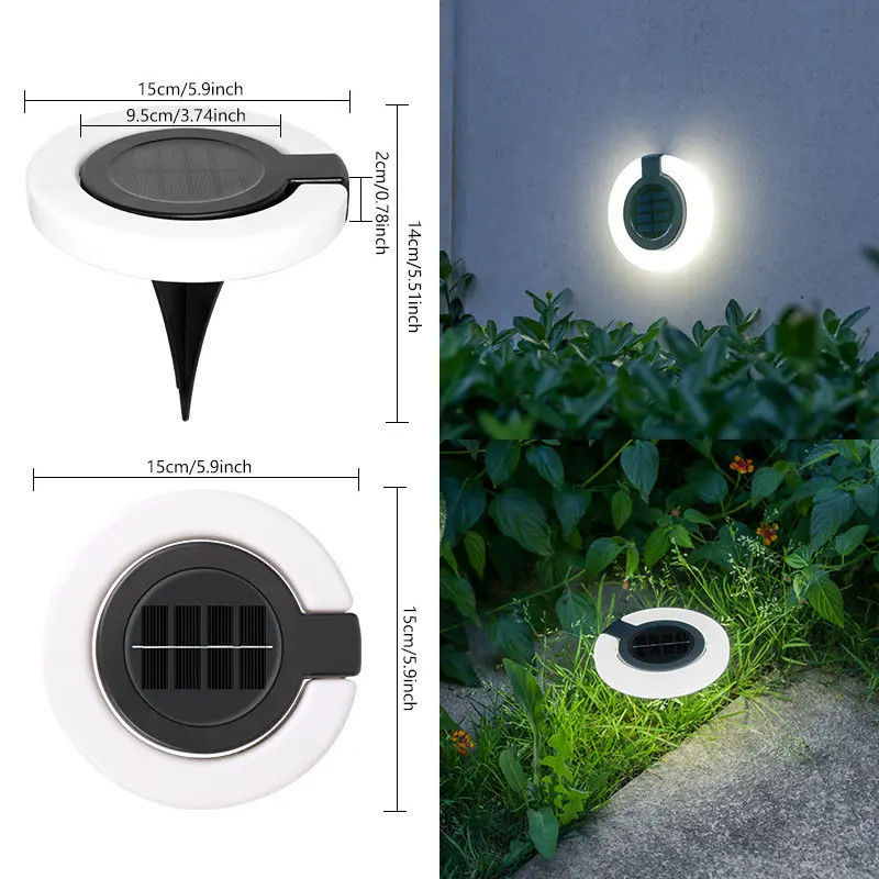 Luz solar de la calle LED 17 LED luces de pared plegables para el hogar exterior exterior montado en pared