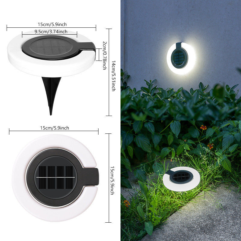 Lámparas de cubierta de luz solar LED para exteriores Iluminación solar de pared para jardín