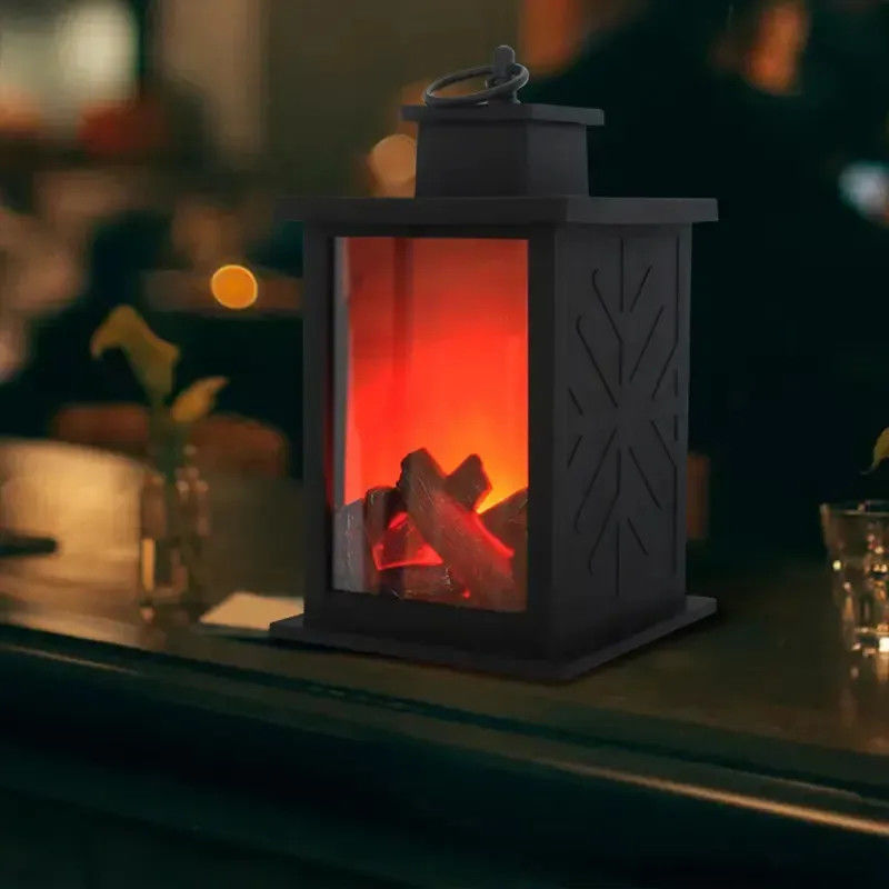 Apoyo oscurecedor sin carbón fuego luz de llama ABS lámpara de la chimenea luz nocturna luz de decoración