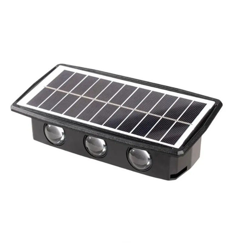 Lámparas solares de balcón de montaje de pared impermeable para iluminación exterior de arriba y abajo
