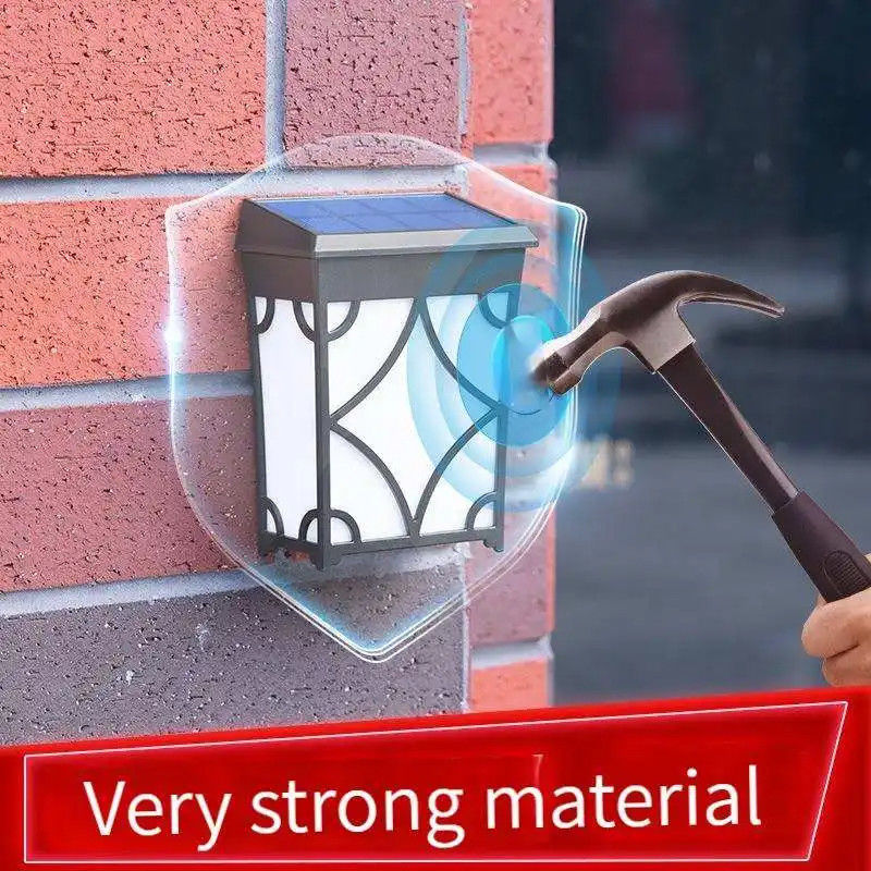 1Lámpara de sensor de movimiento LED de voltaje de entrada de.2V para jardín exterior Lámpara de pared solar impermeable
