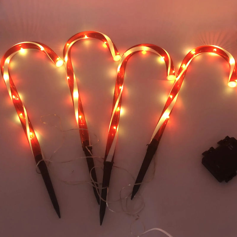 Luz de tierra de caña de caramelo de larga duración para decoración navideña 10000 horas de vida útil