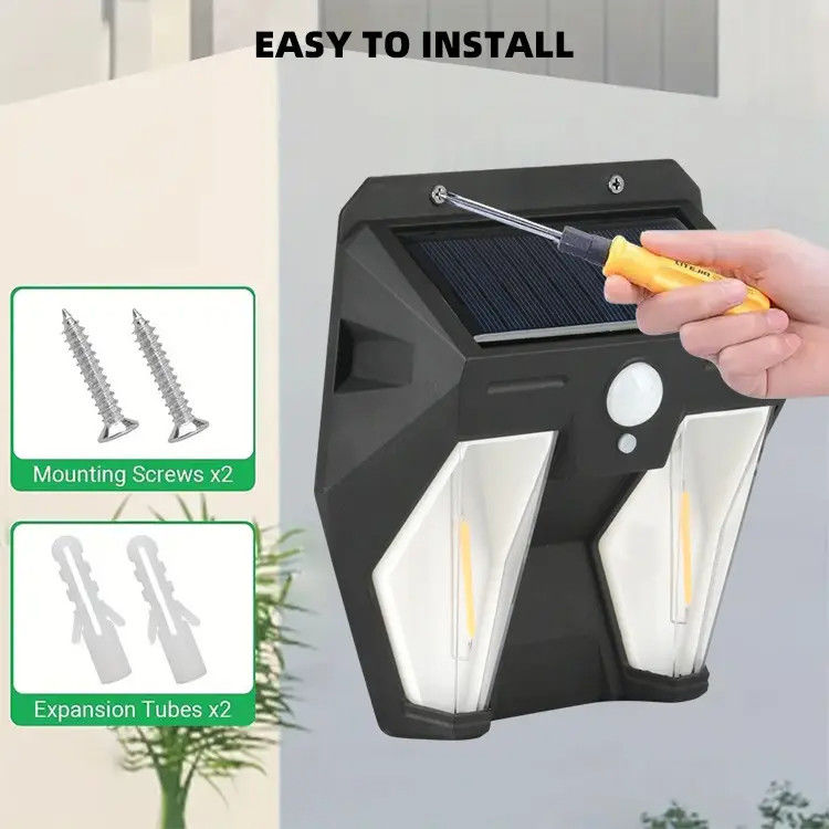 50000 horas de vida útil luz solar exterior de pared con sensor de movimiento y fuente de luz LED