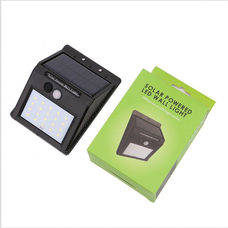 120° Ángulo del haz Lámpara solar de jardín exterior Luzes nocturnas de seguridad LED con sensor de movimiento