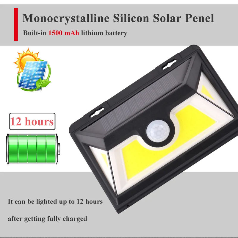 IP65 resistente al agua LED luz solar de pared con sensor de movimiento luz de seguridad solar moderna