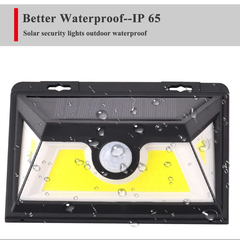 IP65 resistente al agua LED luz solar de pared con sensor de movimiento luz de seguridad solar moderna