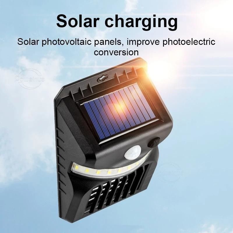 Luz de pared solar de jardín LED 1000lm IP65 resistente al agua PIR Sensor de movimiento Luz de seguridad