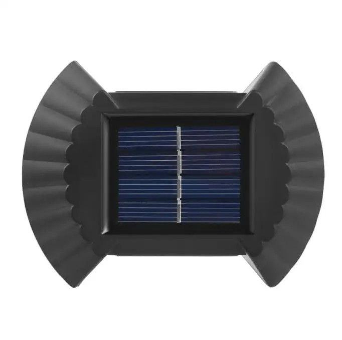 Iluminación solar LED de pared blanca caliente para jardín patio garaje camino de entrada hasta abajo lámpara