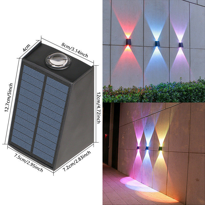 Tamaños de lámpara 12.7*4*8*12*7.2*7.5cm Luz solar de pared para decoración de jardín exterior impermeable