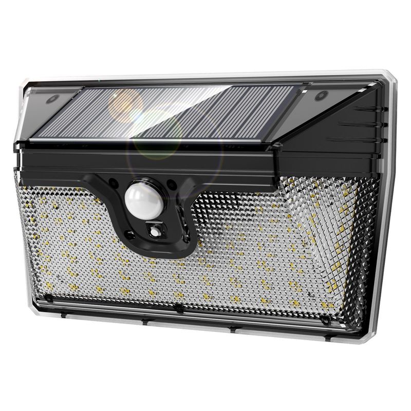 218LED suave, frío, blanco, sensor de movimiento solar, luz de pared para jardín al aire libre, ahorro de energía