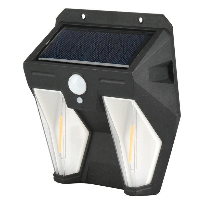 Luzes de pared de energía solar de uso múltiple Sensor de movimiento exterior Cabeza ajustable de inducción humana