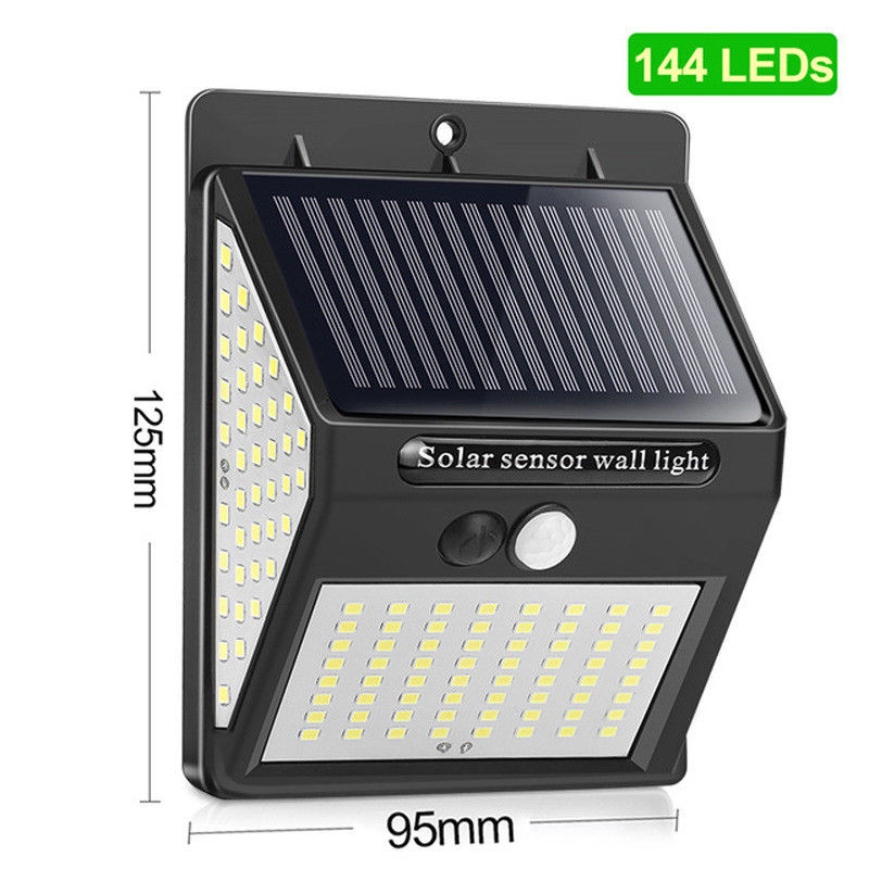 Energía solar 48 Cob LED Sensor de movimiento Luz de la pared de seguridad proporcionada directamente por el